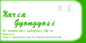 maria gyongyosi business card